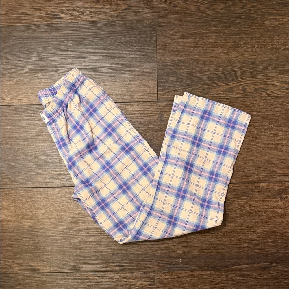 GAP Kids Plaid Pajama Bottoms in Pink and Blue Sz 12